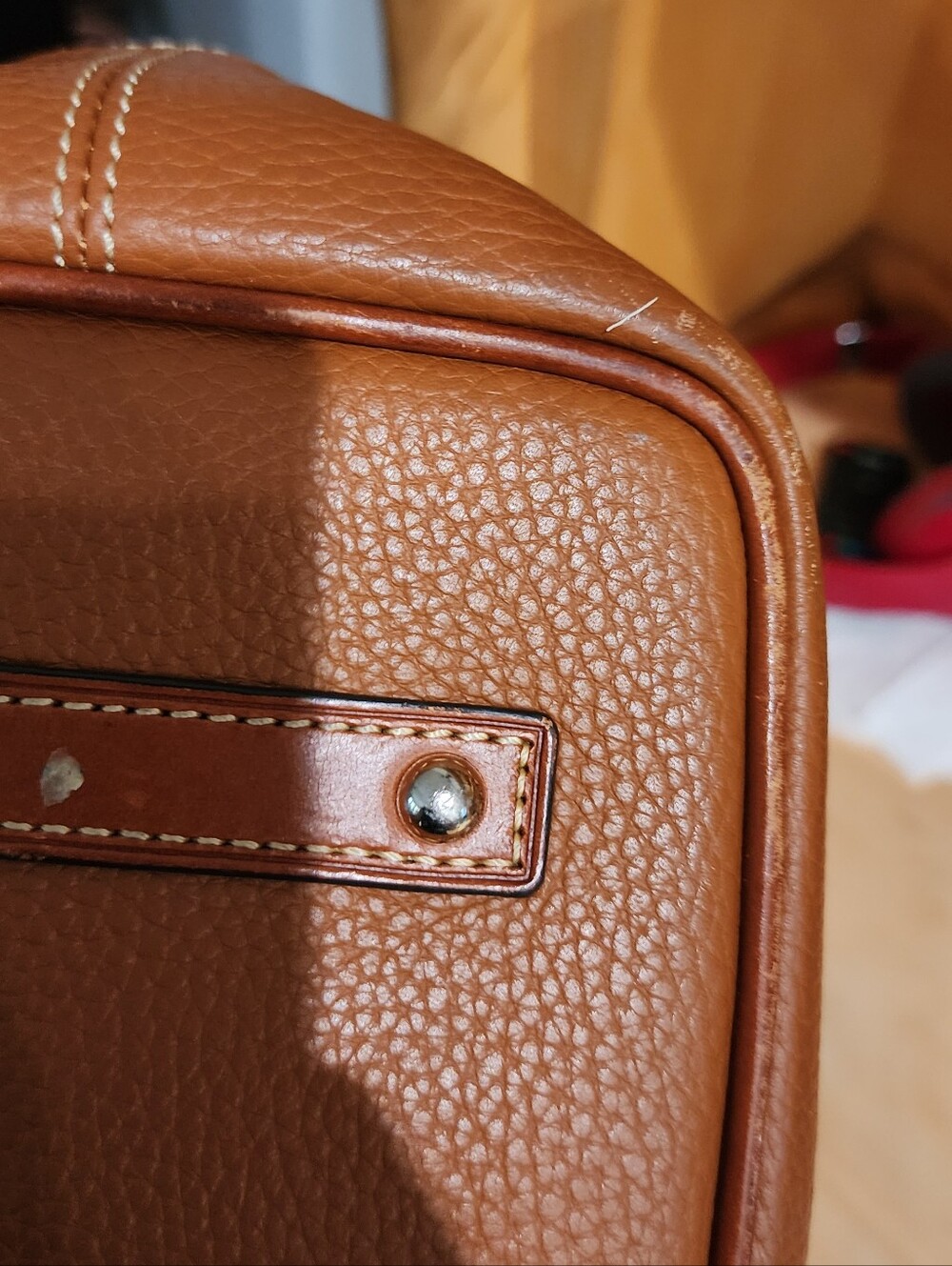 Dooney & Bourke Tan Leather Tote Bag - Picture 4 of 7